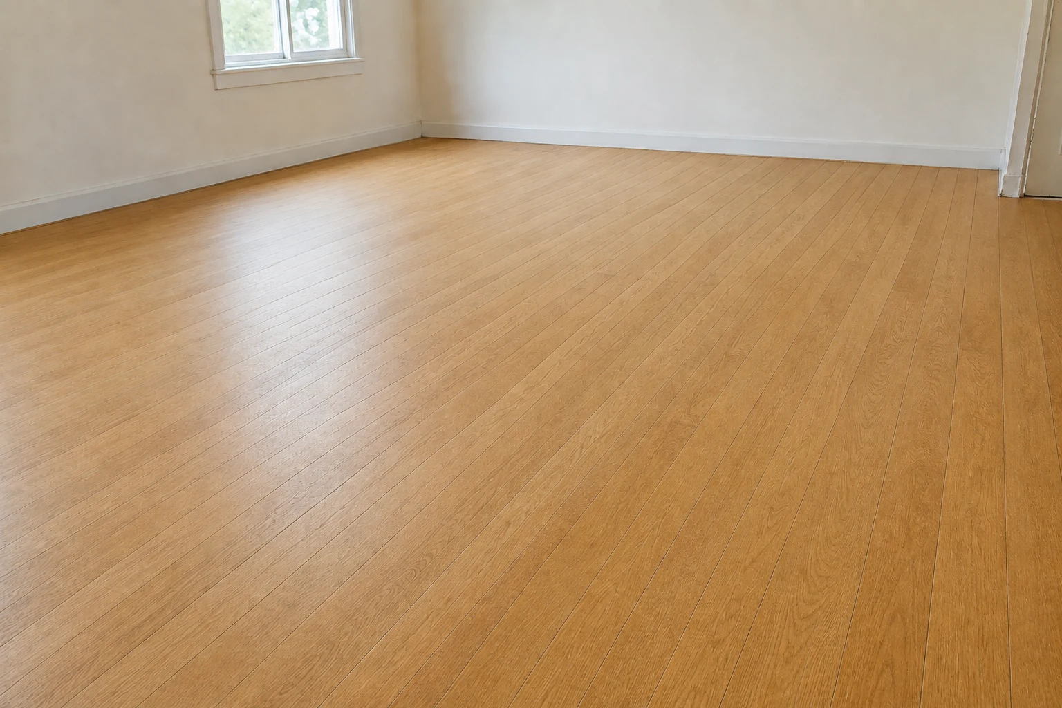 Un parquet en lames après rénovation
